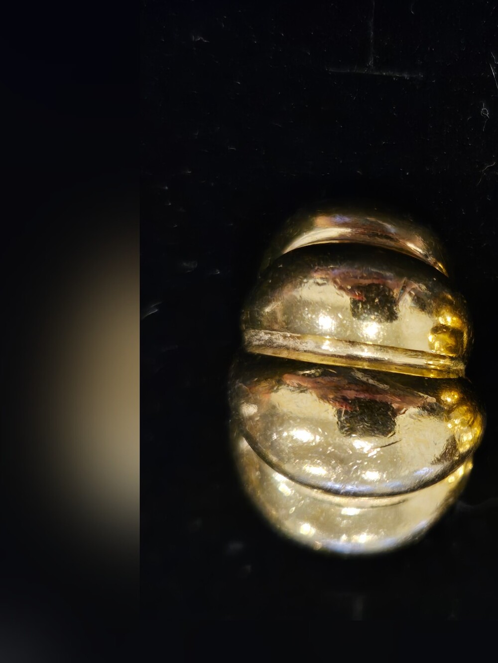 Vintage Gold Plated CINER Dome Hoop Earrings Clip On